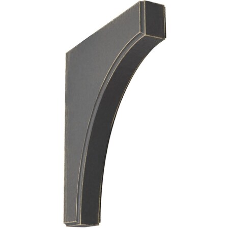 Ekena Millwork 1 3/4"W x 10"D x 12"H Clarksville Wood Vintage Decor Bracket, Black BKTWD02X10X12CVBL